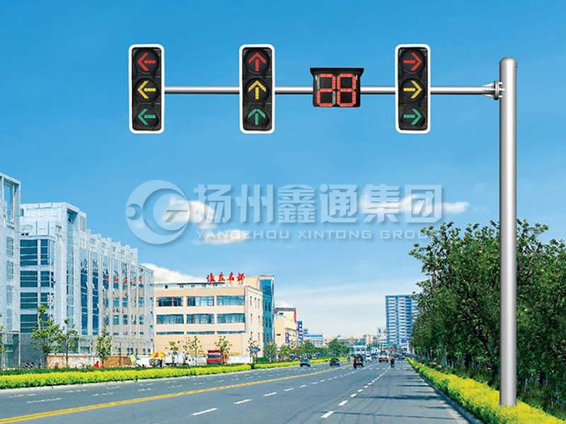 XHDG-012，L型等徑單臂信號(hào)燈桿